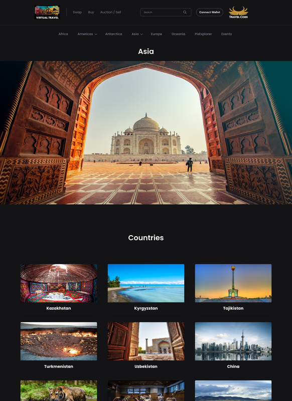Virtual Travel Asia countries marketplace screenshot
